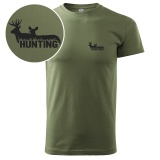 Koszulka myśliwska oliwkowa Hunting, wyprzedaż