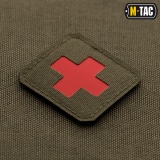 M-Tac naszywka Medic Cross Laser Cut olive red emblemat