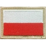 Naszywka Flaga polski z rzepem pustynna 19R 55x38 na bluzę mundurową
