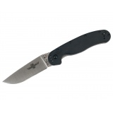 Nóż składany Ontario RAT1 Silver Plain Black Handle 8848SP
