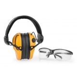 Słuchawki aktywne RealHunter ACTiVE Pro orange i okulary