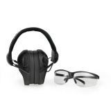 Słuchawki aktywne RealHunter ACTiVE Pro czarne i okulary