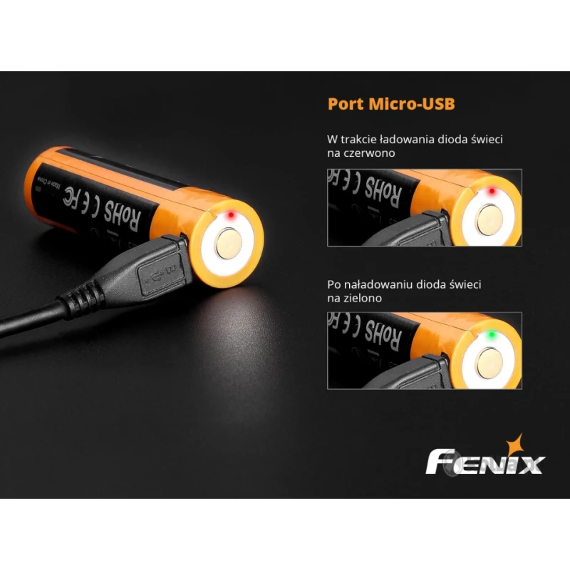 Akumulator Fenix USB ARB-L18U 18650, 2600 mAh 3,6V