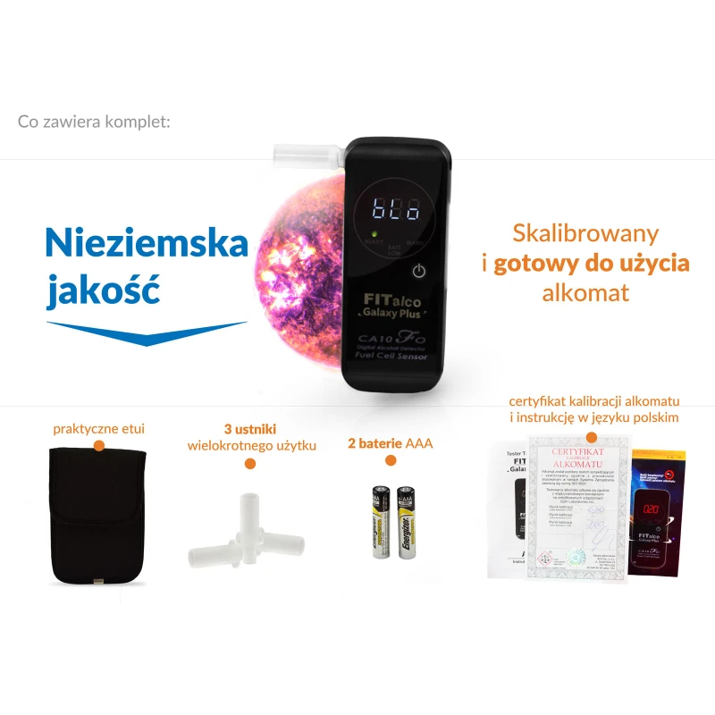 Alkomat FITalco Galaxy Plus (2 lata kalibracji gratis)