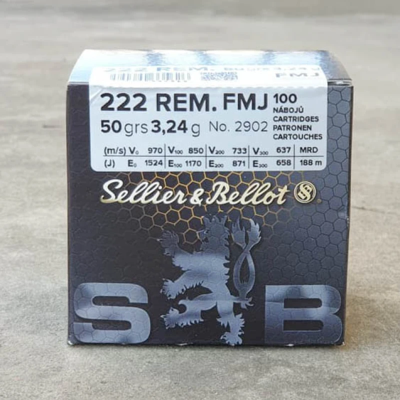 Amunicja 222 REM. S&B FMJ 3.24 g 2902. 100szt