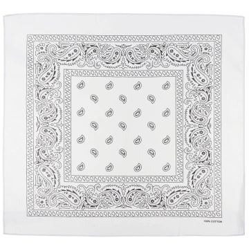 Bandana biała, bawełniana 55x55cm, biała