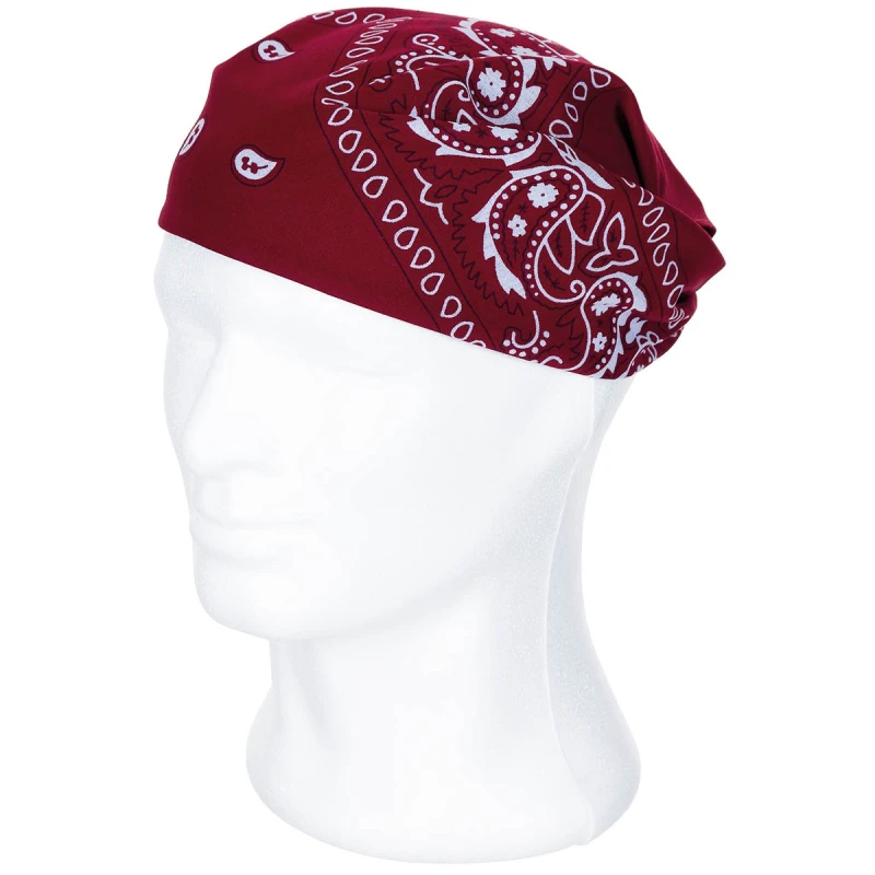 Bandana czerwona burgund - bordowa bandama