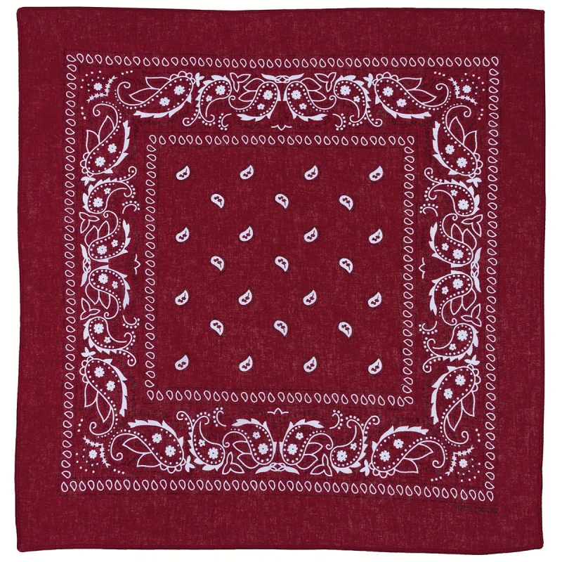 Bandana czerwona burgund - bordowa bandama
