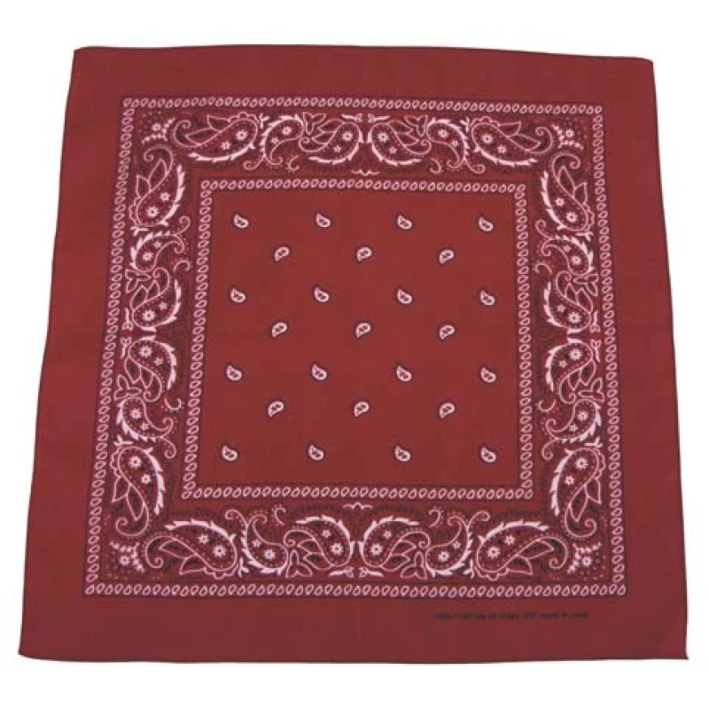 Bandana czerwona burgund - bordowa bandama