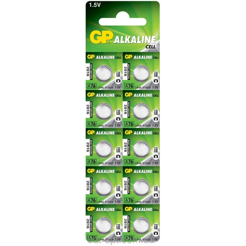 Bateria LR44, AG13, V13GA, A76, L1154, RW82 alkaliczna GP 1,5V - 1 szt.