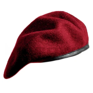 Beret tłoczony wojskowy bordowy