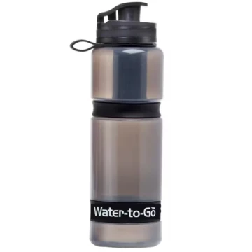 Bidon z filtrem do wody, butelka fitrująca Water-to-Go Active 750 ml, czarna