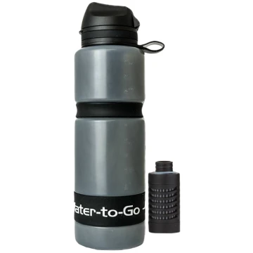Bidon z filtrem do wody, butelka fitrująca Water-to-Go Active 750 ml, czarna