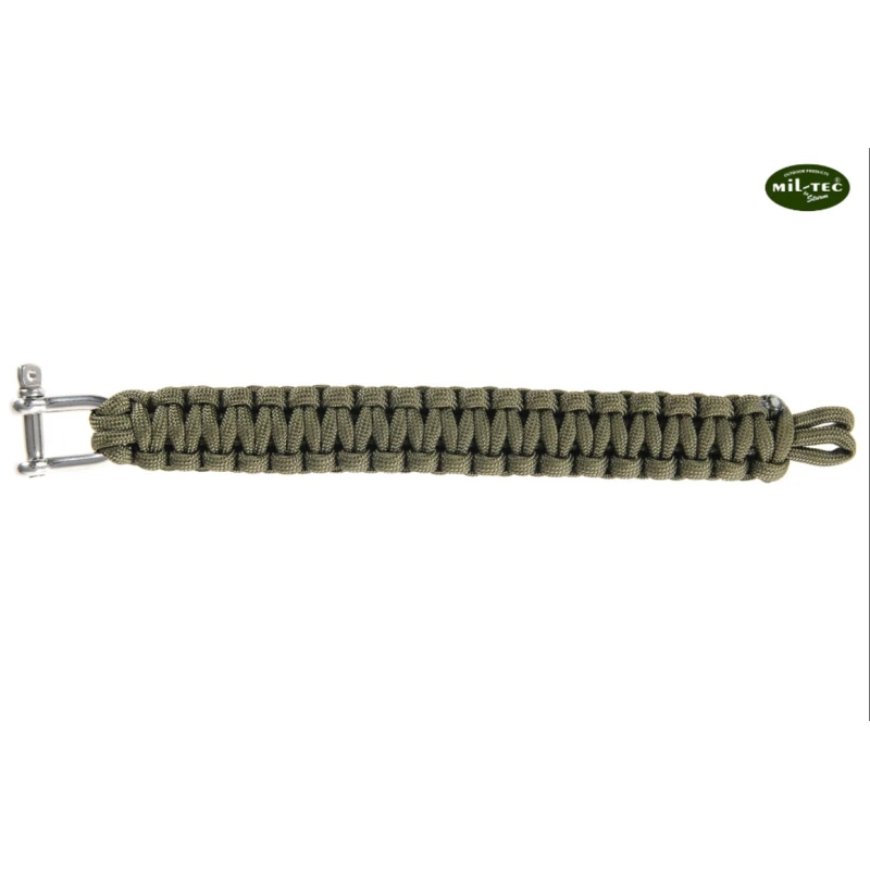 Bransoletka PARACORD metalowa sprzączka oliwkowy 15mm, wyprzedaż