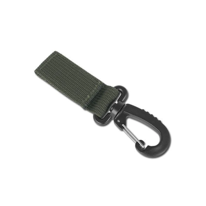 Karabińczyk na pasie z rzepem, zielony Mil-tec 13505001