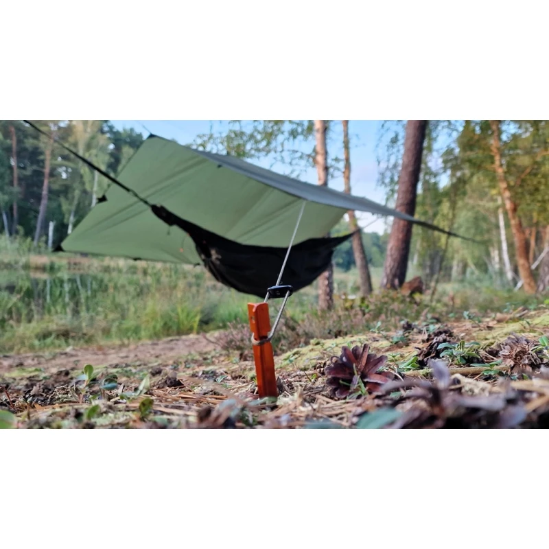 Bushmen EASY Tarp 3x3m green do lasu płachta biwakowa zadaszenie do lasu