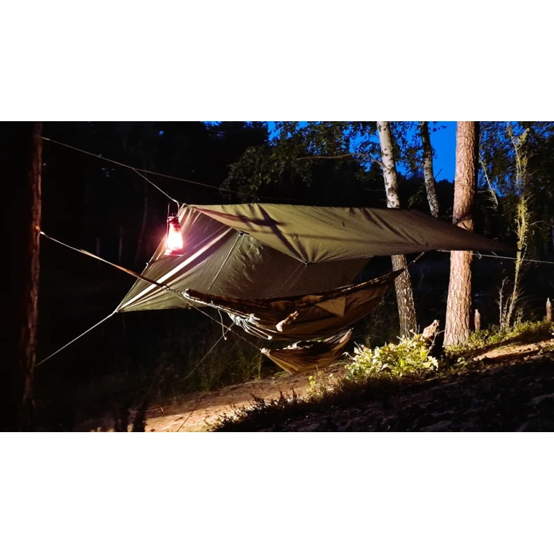 Bushmen EASY Tarp 3x3m green do lasu płachta biwakowa zadaszenie do lasu