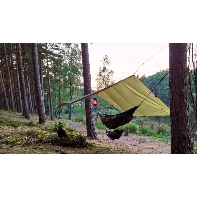 Bushmen EASY Tarp 3x3m green do lasu płachta biwakowa zadaszenie do lasu