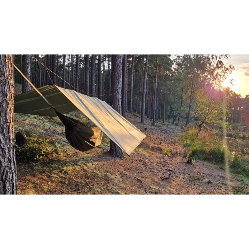 Bushmen EASY Tarp 3x3m green do lasu płachta biwakowa zadaszenie do lasu