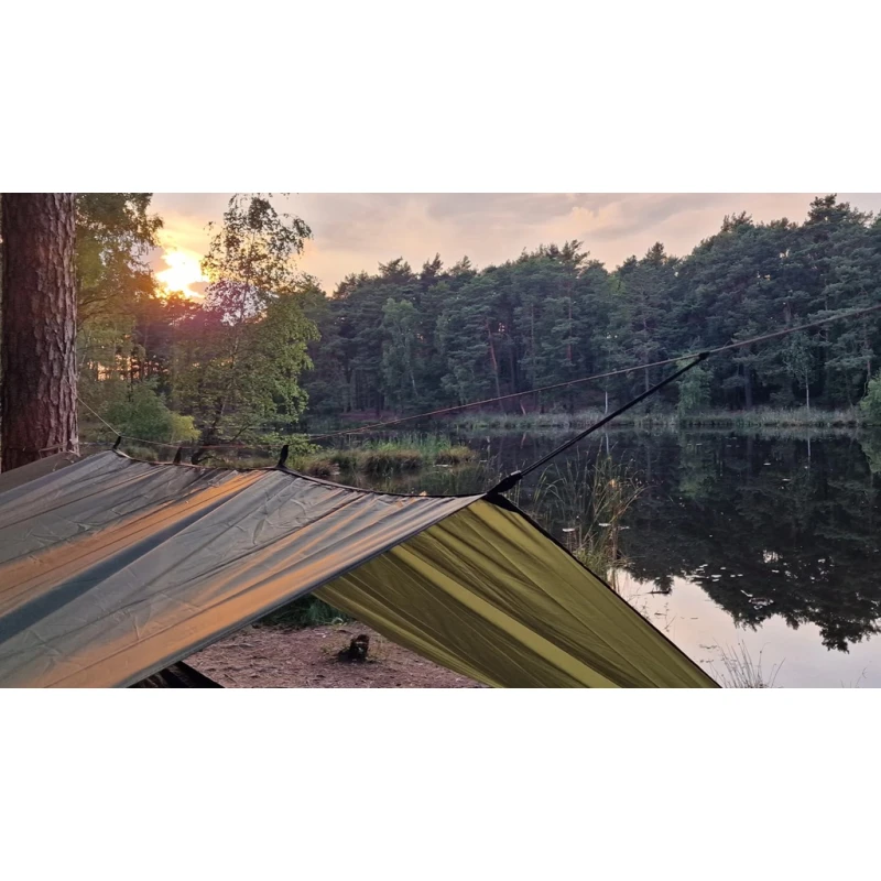 Bushmen EASY Tarp 3x3m green do lasu płachta biwakowa zadaszenie do lasu