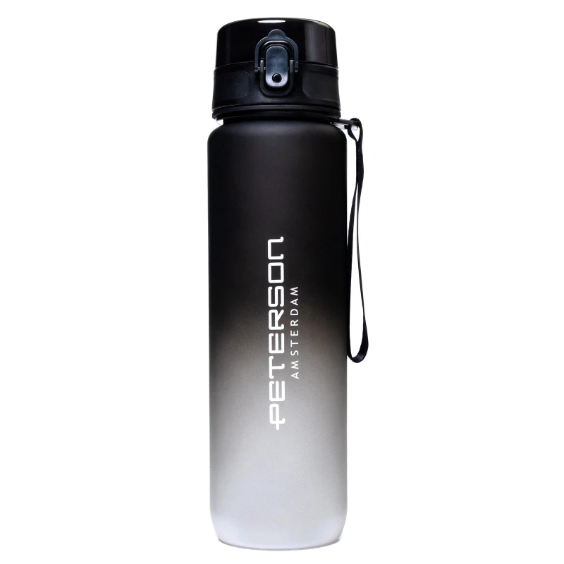 Butelka na wodę Tritan BPA Free 1000 ml (1L) Peterson Black-White