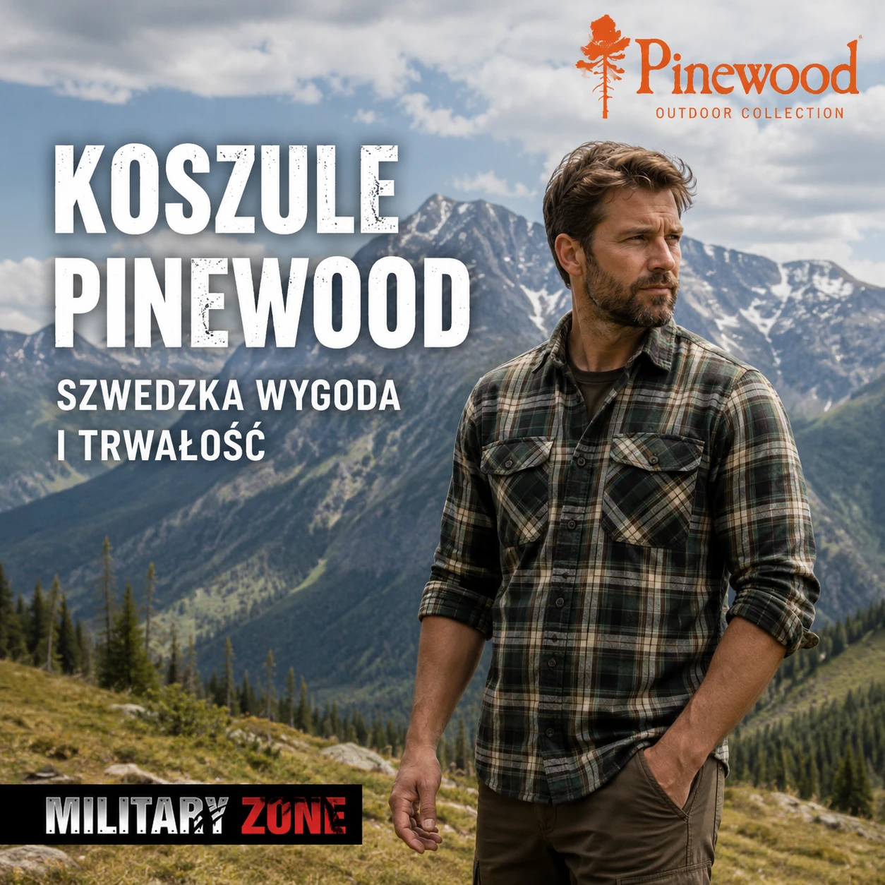 Koszule Pinewood - wysokiej jakoścoi bawełna, duża trwałość i wygoda użytkowania w lesie i terenie