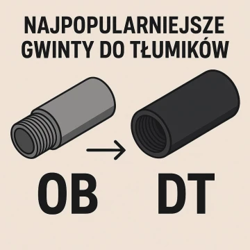 Najpopularniejsze gwinty do tłumików broni palnej