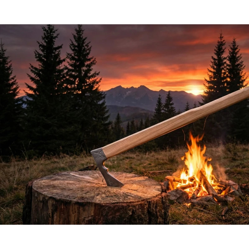 Ciupaga góralska tradycyjna kuta - toporek symbol górali