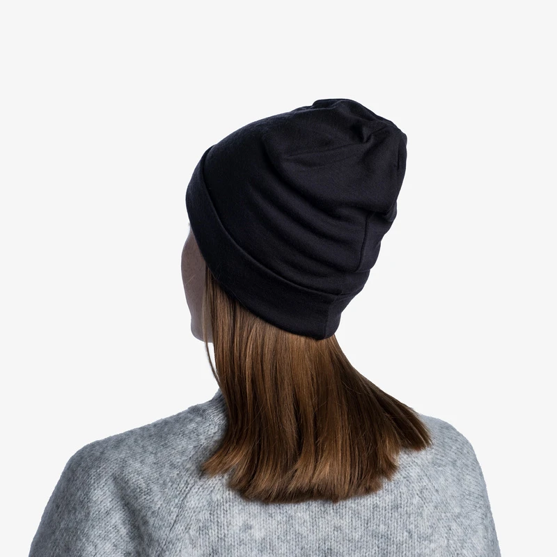 Czapka Buff Merino Wool heavyweight beanie Solid Black