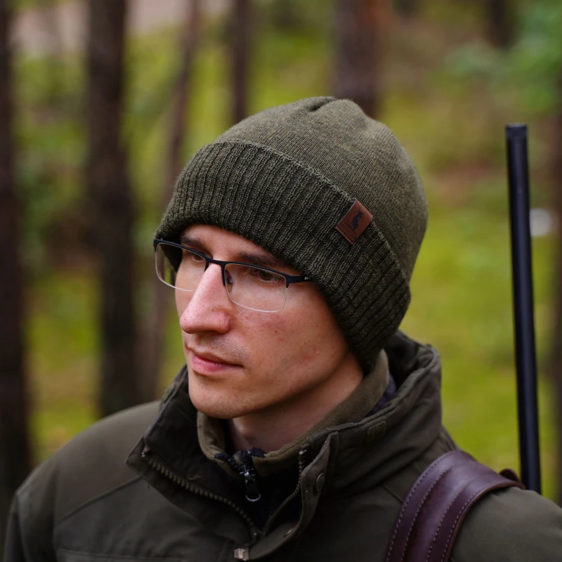 Czapka myśliwska Agbo Hogan wełna Merino - czarna