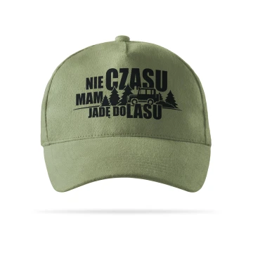 Czapka z daszkiem "Nie mam czasu jadę do lasu" khaki