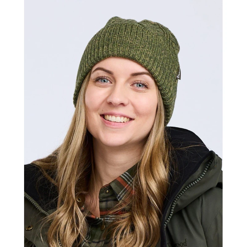 Czapka zimowa Knitted Melange Pinewood zielona green mel 1174-116