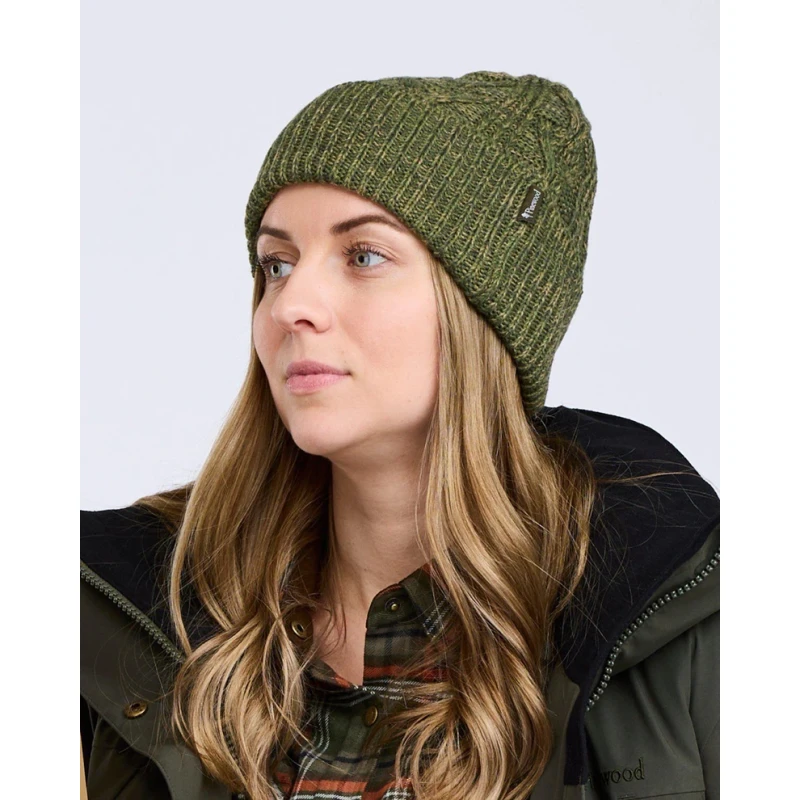 Czapka zimowa Knitted Melange Pinewood zielona green mel 1174-116