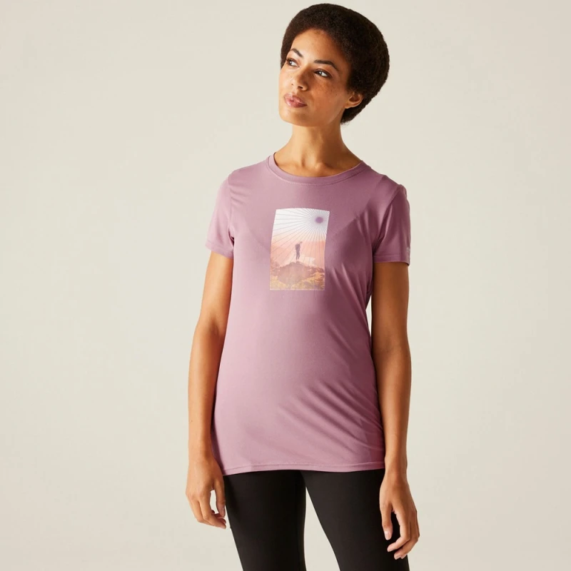 Damska koszulka Regatta Fingal Stretch różowa RWT340 5C2