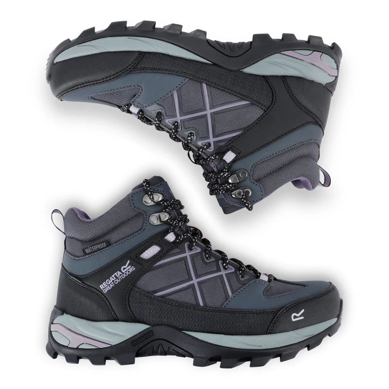 Damskie buty trekkingowe Regatta Samaris III szare, górskie obuwie z membraną
