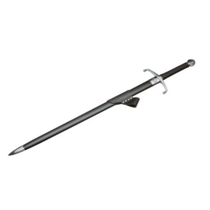 Średniowieczny miecz rycerski Boker Magnum w pochwie, stal węglowa 1045