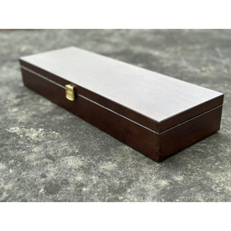 Drewniane pudełko na rewolwer czarnoprochowy, broń itp. 43x13x6 cm