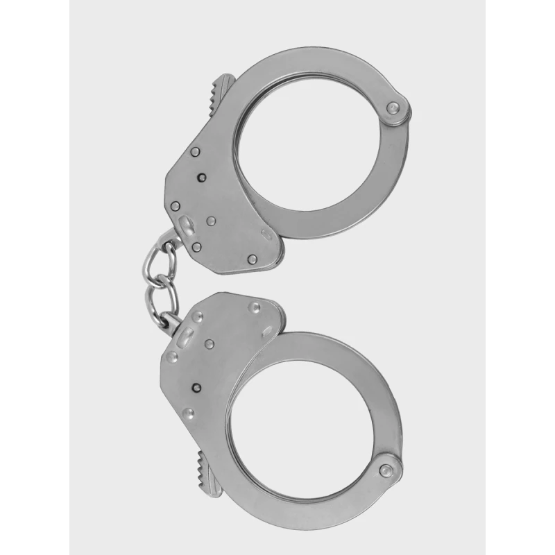 Duże profesjonalne Kajdanki atestowane dla policyji Kel-Met KM1001 inox 