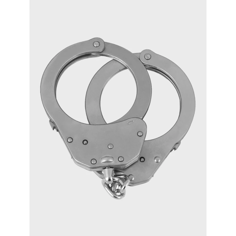 Duże profesjonalne Kajdanki atestowane dla policyji Kel-Met KM1001 inox 