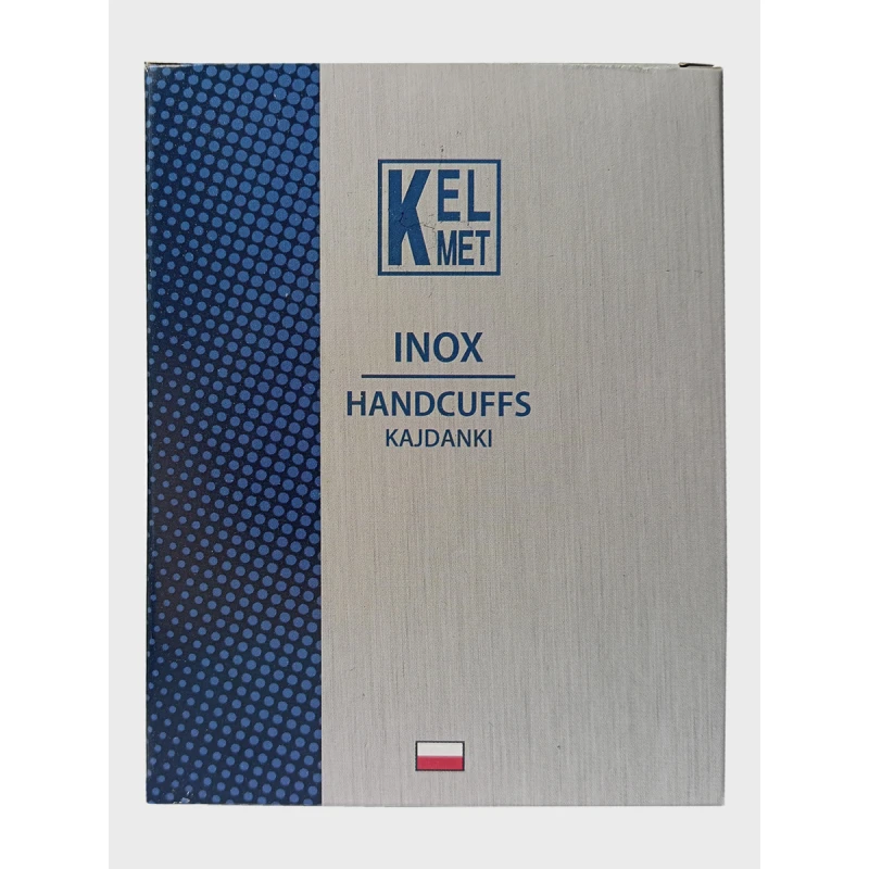 Duże profesjonalne Kajdanki atestowane dla policyji Kel-Met KM1001 inox 