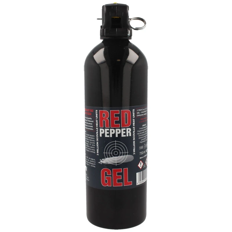 Duży Gaz pieprzowy XXL Graphite Red Pepper Gel 3 mln. SHU 750 ml chmura żel