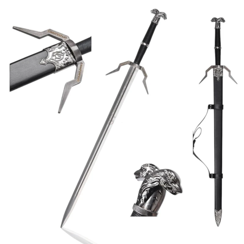 Duży miecz Geralta z pochwą i pasem 126 cm | Replika inspirowana Wiedźmin The Witcher 