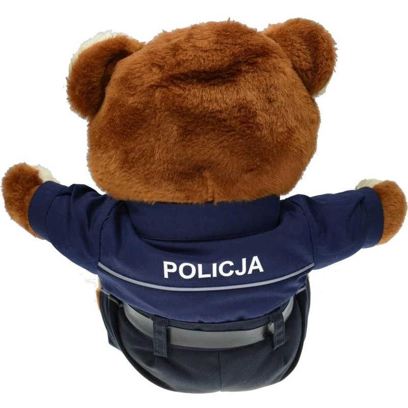 Duży miś policjant w mundurze policjanta - prezent maskotka 35 cm