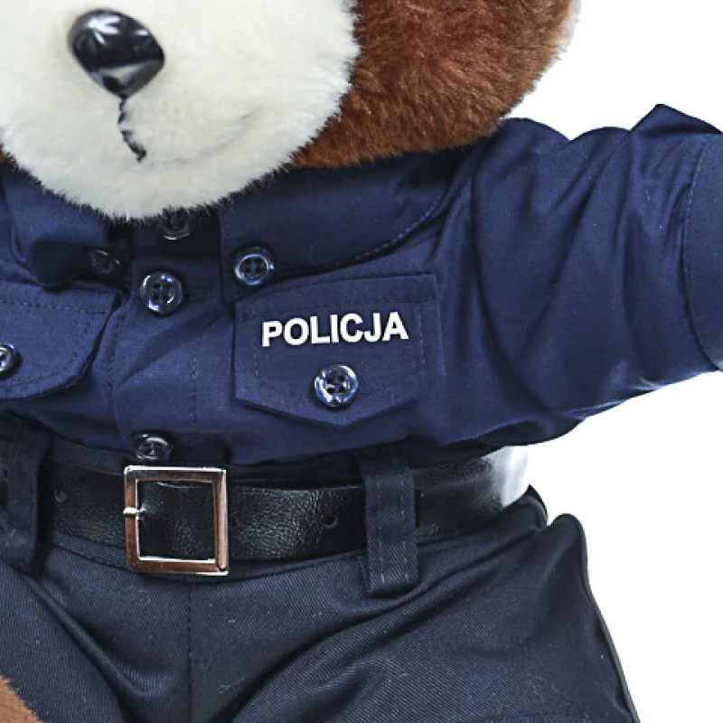 Duży miś policjant w mundurze policjanta - prezent maskotka 35 cm
