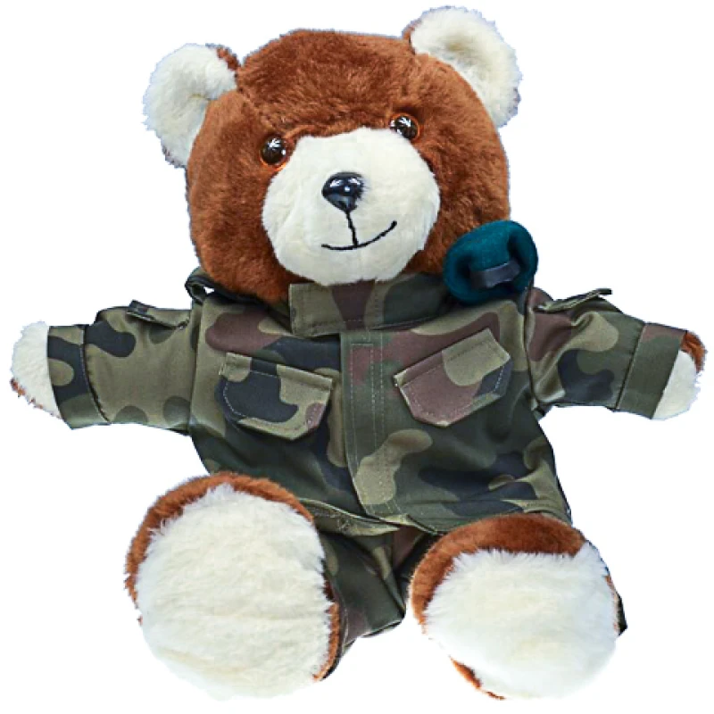 Duży miś żołnierz w mundurze wojska polskiego WZ93 - maskotka wojskowa 35 cm