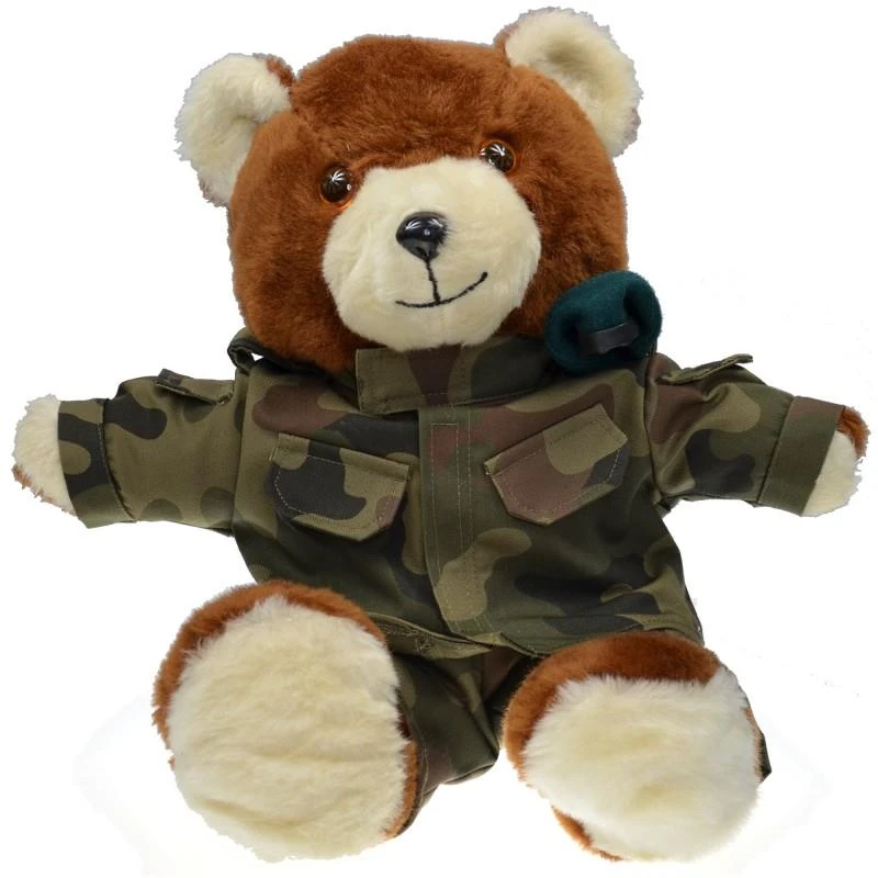 Duży miś żołnierz w mundurze wojska polskiego WZ93 - maskotka wojskowa 35 cm