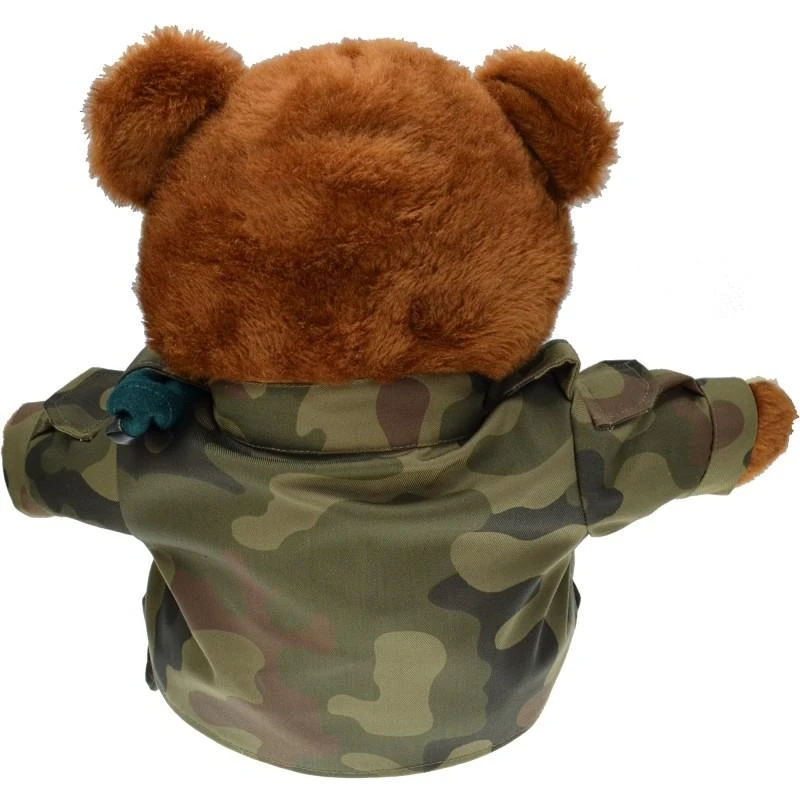 Duży miś żołnierz w mundurze wojska polskiego WZ93 - maskotka wojskowa 35 cm