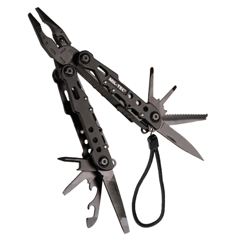 Duży Multitool wojskowy czarny Mil-Tec 15406102 etui