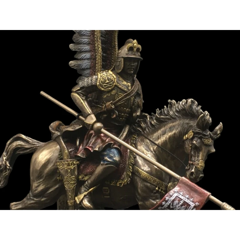 Ekskluzywna rzeźba polski Husarz 32 cm, Veronese WU74521A4