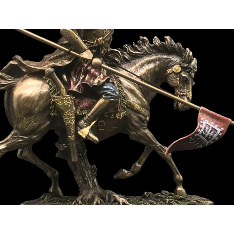 Ekskluzywna rzeźba polski Husarz 32 cm, Veronese WU74521A4
